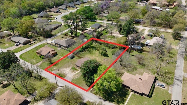 bird's eye view with a residential view