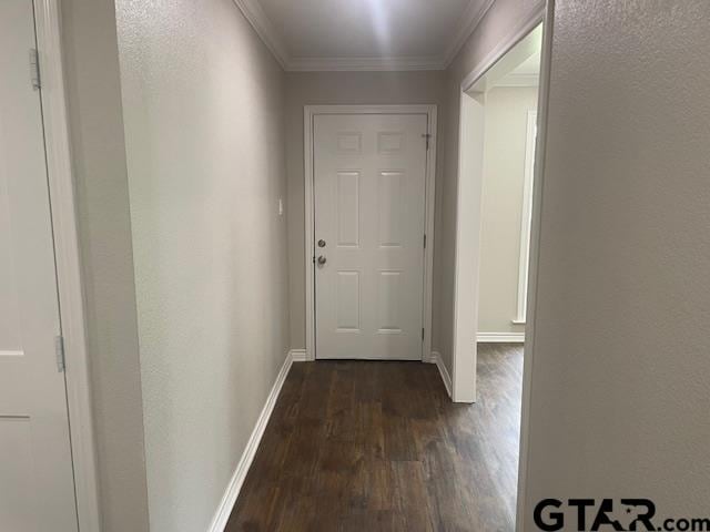 110 Alpine Dr, Tyler, TX 75701 - hall featuring dark wood-style flooring and ornamental molding