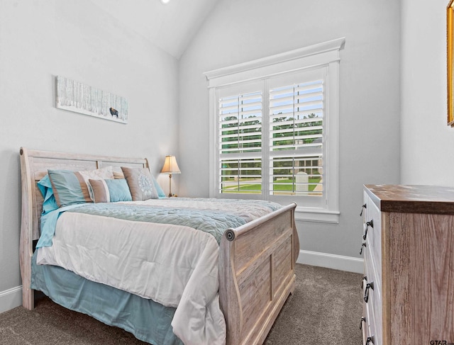 9035 Shallow Cv, Tyler, TX 75703 - carpeted bedroom with lofted ceiling and baseboards