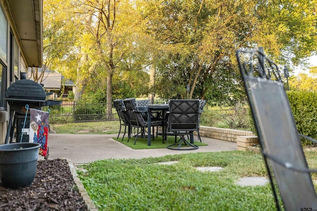 view of yard featuring a patio