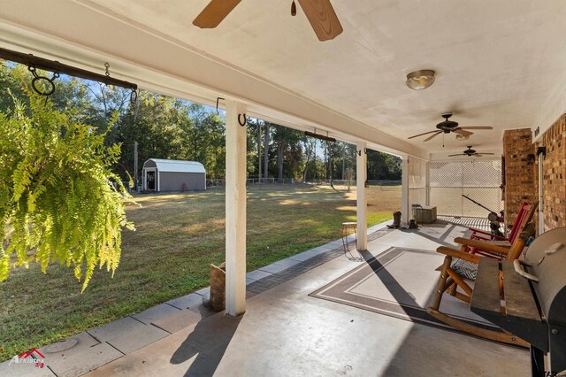 view of patio with a porch