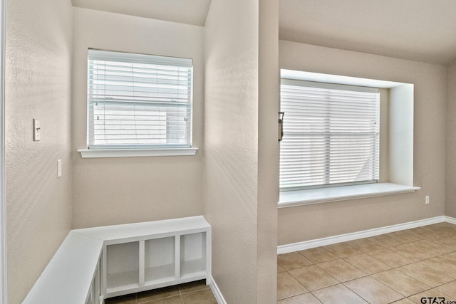 interior space with tile patterned flooring