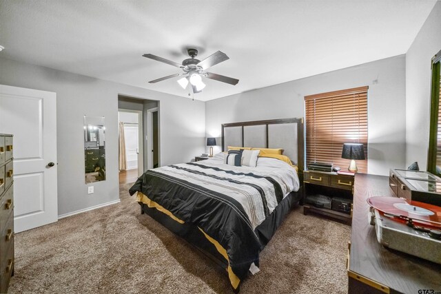 414 Tara Ln, Troup, TX 75789 - carpeted bedroom featuring a ceiling fan