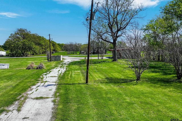 view of community with a lawn