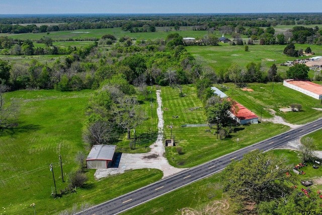 bird's eye view featuring a rural view