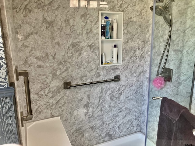 bathroom with a shower