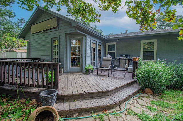 view of wooden deck