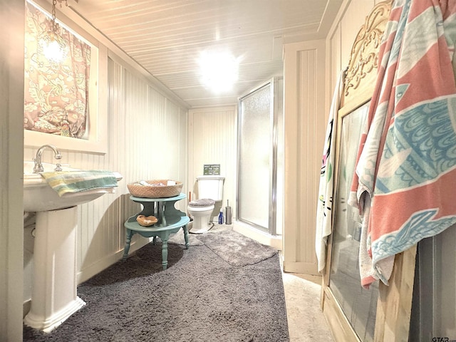 668 Omaha Dr, Omaha, TX 75571 - bathroom featuring a shower stall and toilet