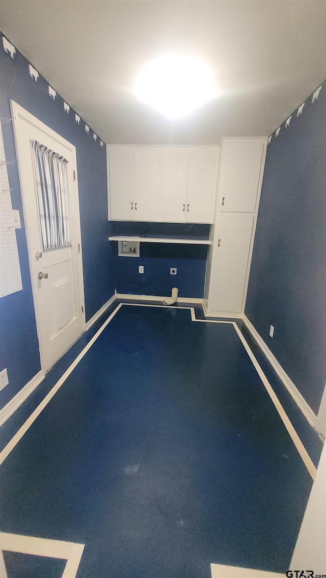 garage with baseboards