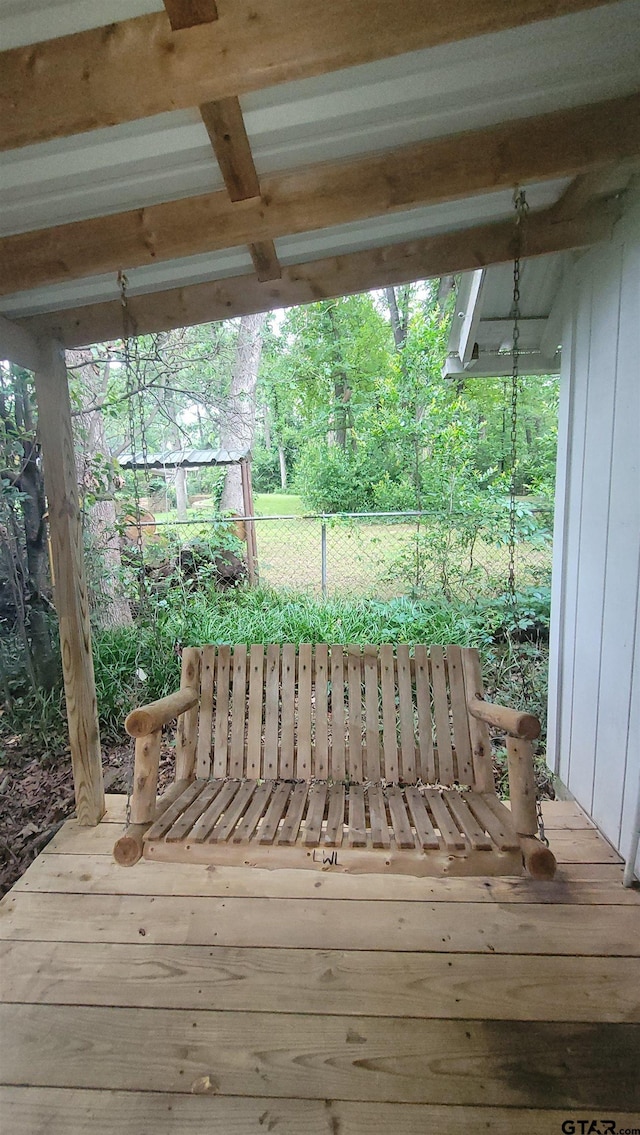 deck with fence