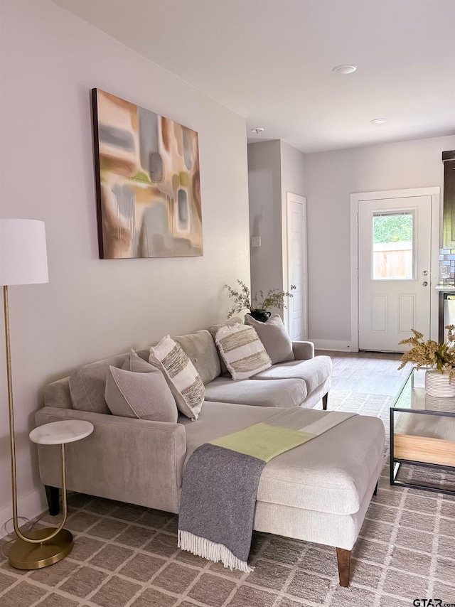 view of carpeted living room