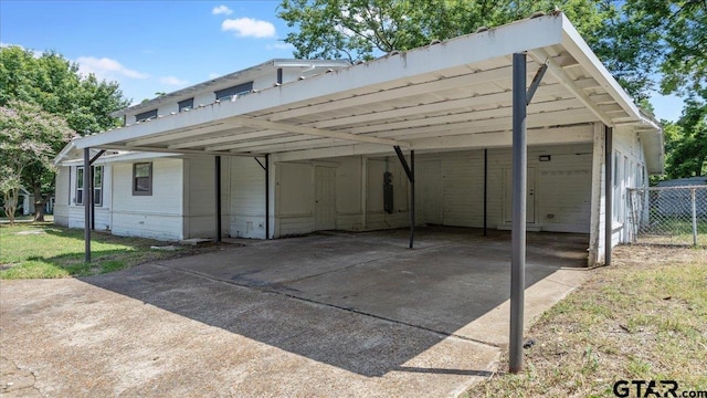 view of outdoor structure with a carport