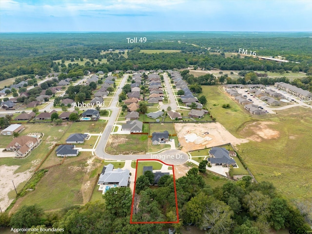 birds eye view of property