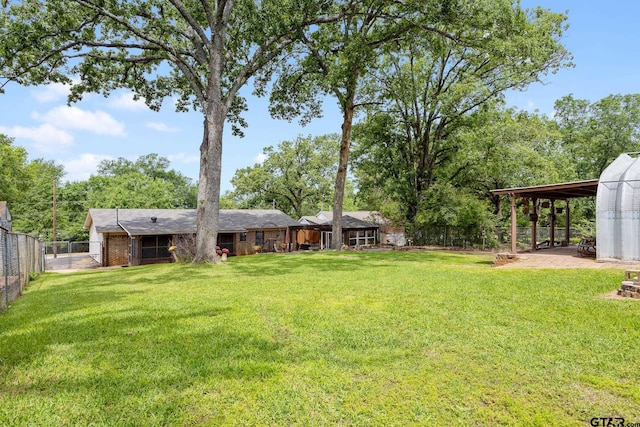 view of yard featuring a patio