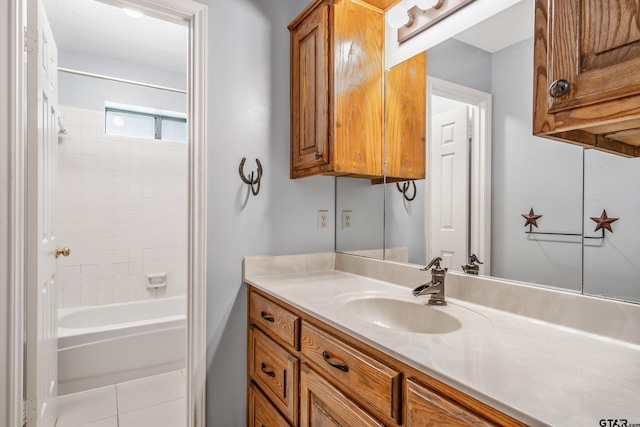 6214 Huntington Dr, Tyler, TX 75703 - bathroom with vanity and washtub / shower combination
