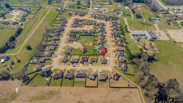 drone / aerial view with a residential view