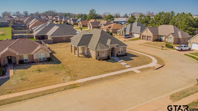 aerial view featuring a residential view