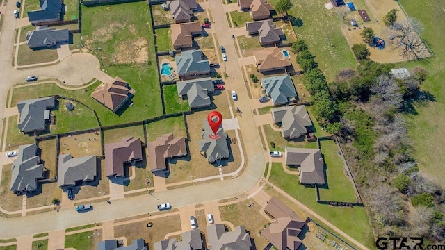 bird's eye view featuring a residential view