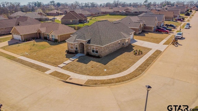 aerial view featuring a residential view