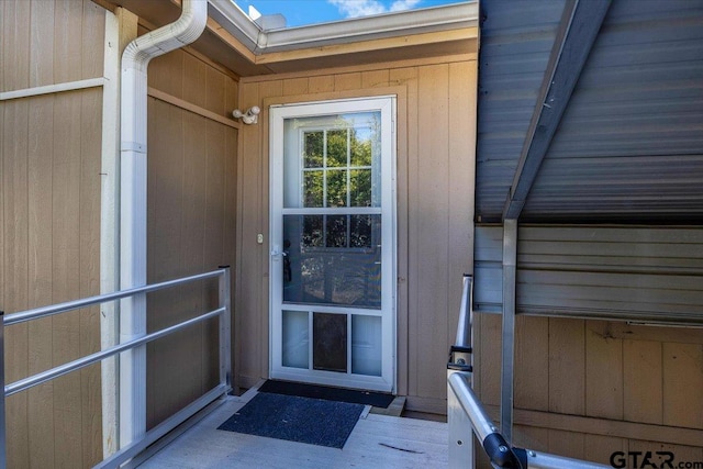 view of doorway to property