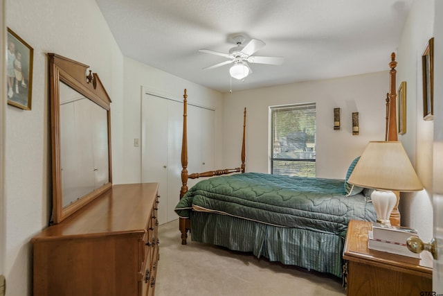 256 Ox Bow Cv, Holly Lake Ranch, TX 75765 - carpeted bedroom featuring a ceiling fan