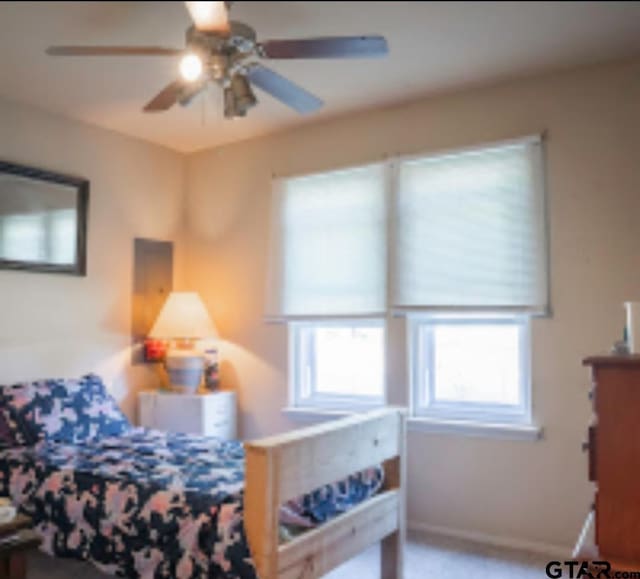 209 Kildare Rd, Linden, TX 75563 - bedroom with a ceiling fan and baseboards
