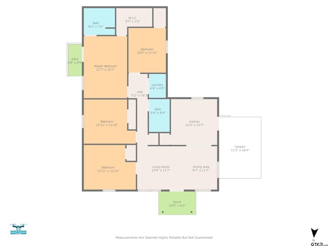 2807 Hendricks St, Gladewater, TX 75647 - property floor plan
