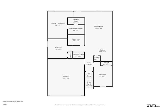 807 W Morris St, Tyler, TX 75702 - view of floor plan / room layout