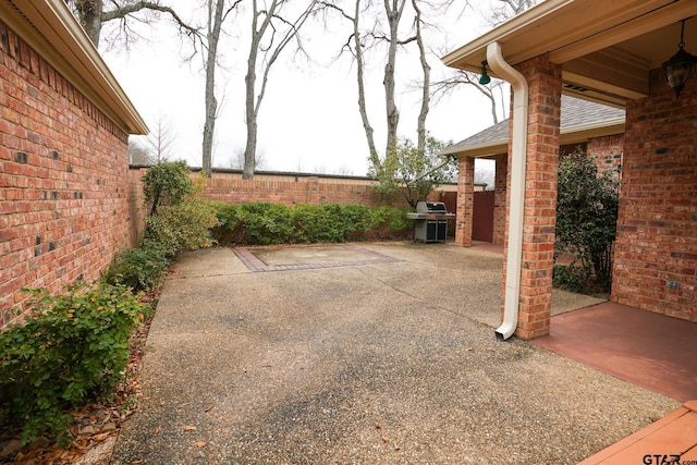 view of patio / terrace with area for grilling