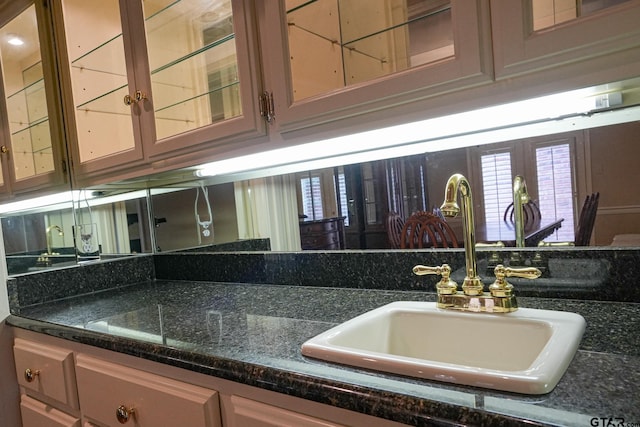 details with sink and dark stone counters