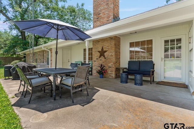 1805 Greenway St, Gilmer, TX 75644 - view of patio with outdoor dining space