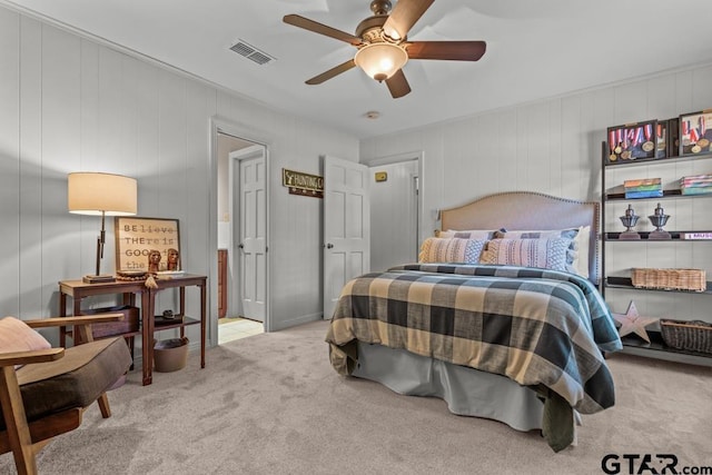 1805 Greenway St, Gilmer, TX 75644 - bedroom with carpet floors and a ceiling fan