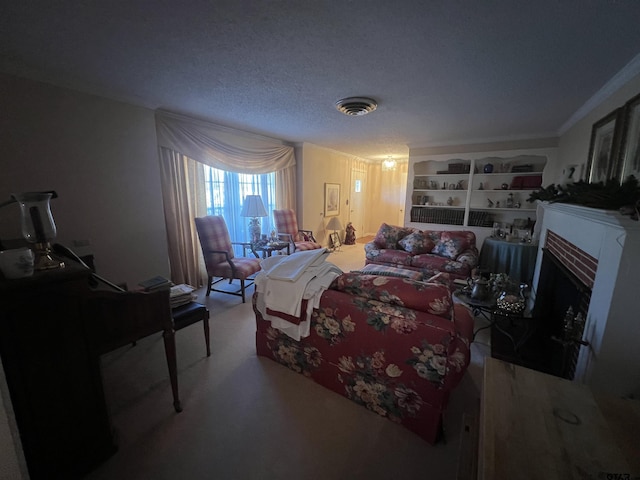 bedroom with a textured ceiling