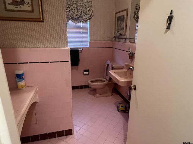 bathroom featuring toilet and sink