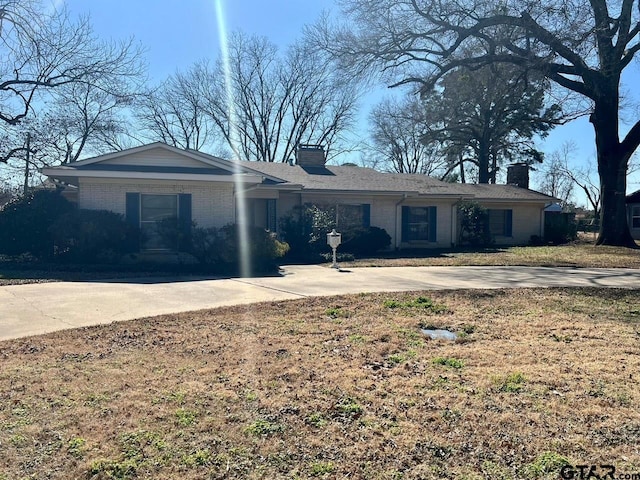 view of single story home