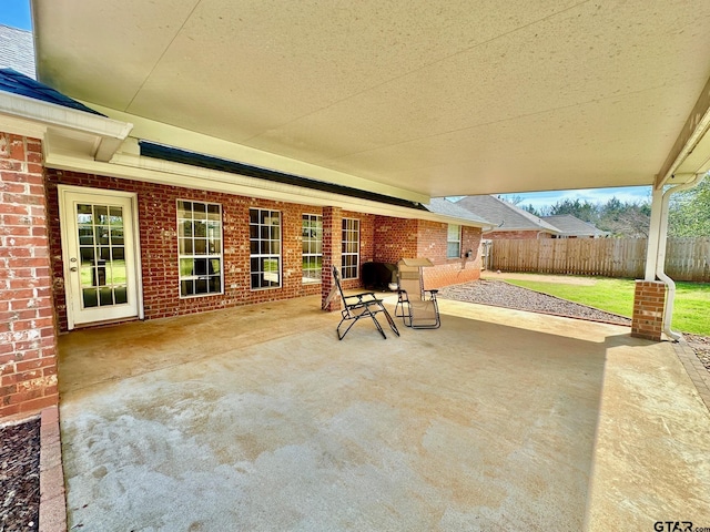 view of patio with fence