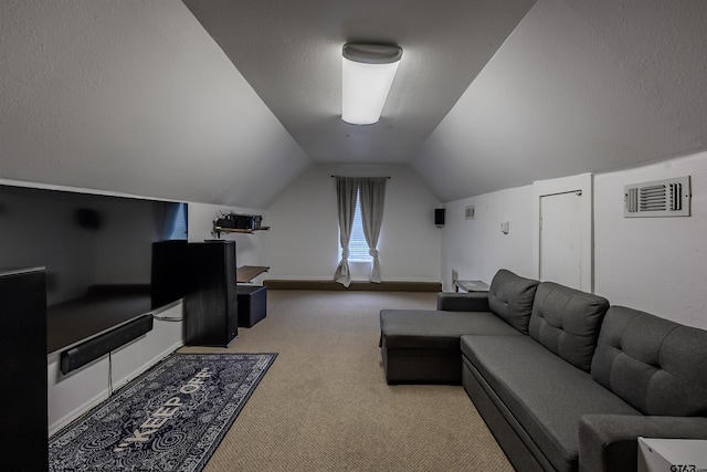 10074 Hillside Ln, Flint, TX 75762 - carpeted living area with lofted ceiling