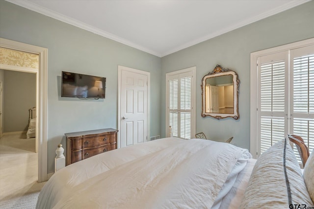 2003 Royal Oak Dr, Tyler, TX 75703 - carpeted bedroom with crown molding and baseboards