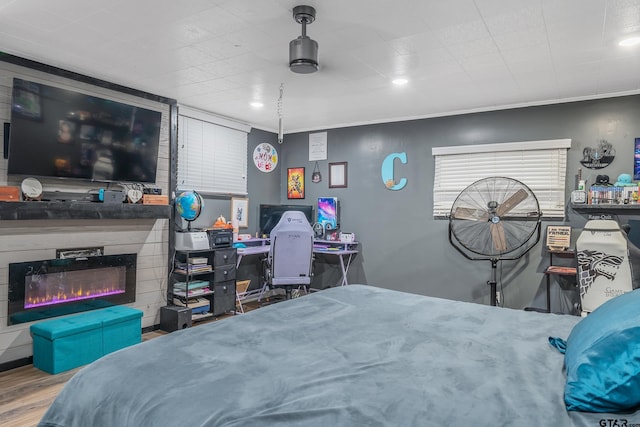 bedroom featuring wood-type flooring