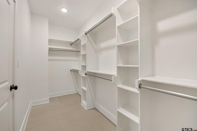 view of walk in closet