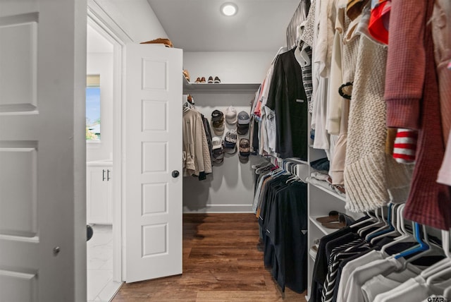 401 Deer Point Cv, Chandler, TX 75758 - spacious closet with wood finished floors