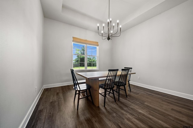401 Deer Point Cv, Chandler, TX 75758 - dining space featuring dark wood finished floors and a chandelier