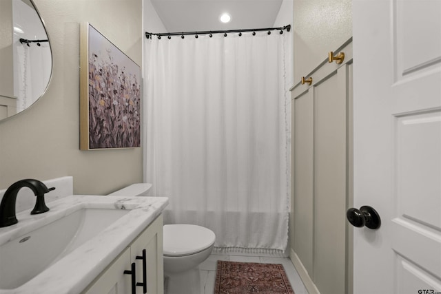 401 Deer Point Cv, Chandler, TX 75758 - bathroom featuring vanity, tile patterned flooring, and recessed lighting
