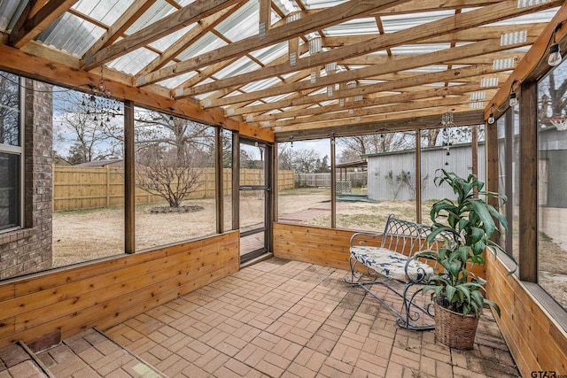 622 Martin, Chandler, TX 75758 - unfurnished sunroom with vaulted ceiling and healthy amount of natural light