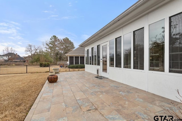 view of patio / terrace with fence