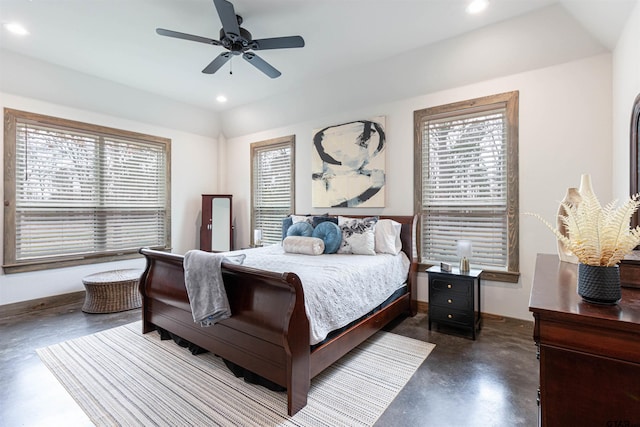 1490 Fm 13 E, Troup, TX 75789 - bedroom with finished concrete floors, recessed lighting, and ceiling fan