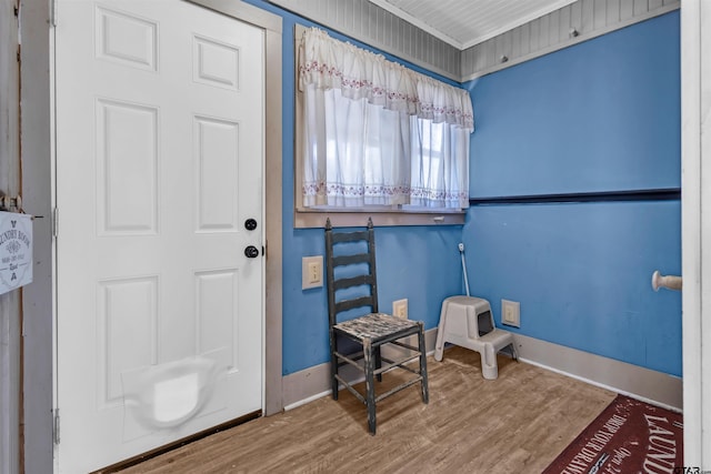 entrance foyer featuring hardwood / wood-style floors