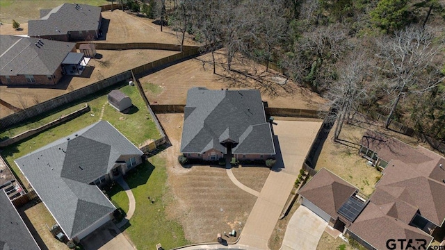 drone / aerial view featuring a residential view