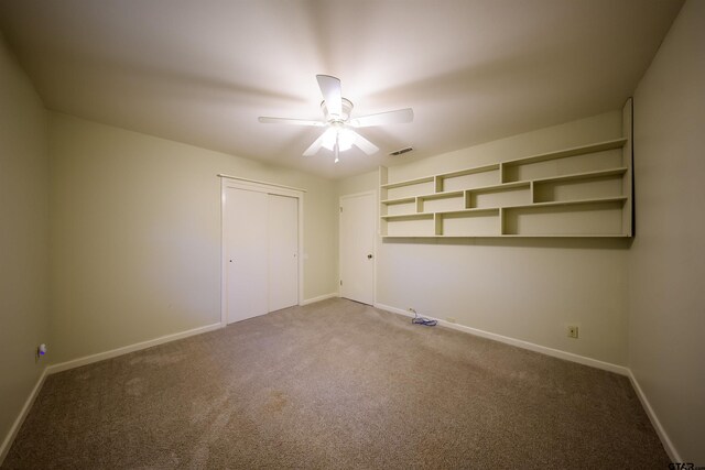 2929 Dinah Ln, Tyler, TX 75701 - unfurnished bedroom with carpet flooring, ceiling fan, and a closet