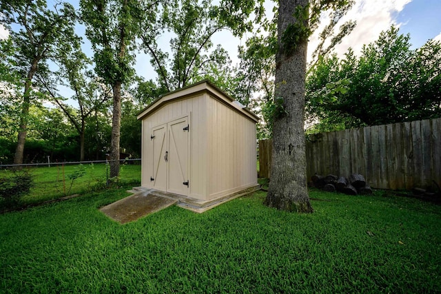 2929 Dinah Ln, Tyler, TX 75701 - view of shed with a fenced backyard